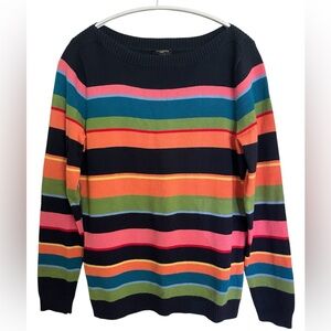 Talbots Multicolor Striped Crew Neck Sweater - New‎ With Tags